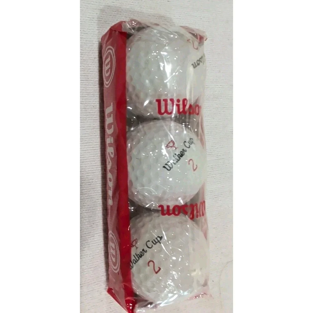 New Rare Vintage Wilson Walker Cup 1 Sleeve Of Golf Balls #2